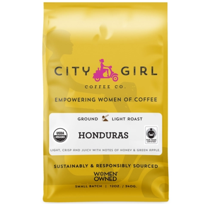 City Girl Organic Single Origin HONDURAS Ground Coffee 12oz (Light Roast)