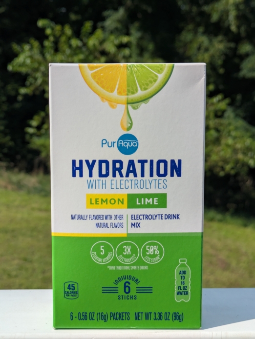 PurAqua Hydration with Electrolytes 3.36oz 6-Sticks (Lemon Lime)