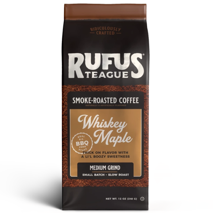 Rufus Teague Premium Whiskey Maple Flavored Ground Coffee 12oz (Medium Roast)