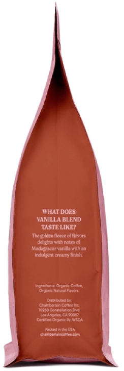 Chamberlain Organic VANILLA Flavored Ground Blend Coffee 10oz (Medium Roast)