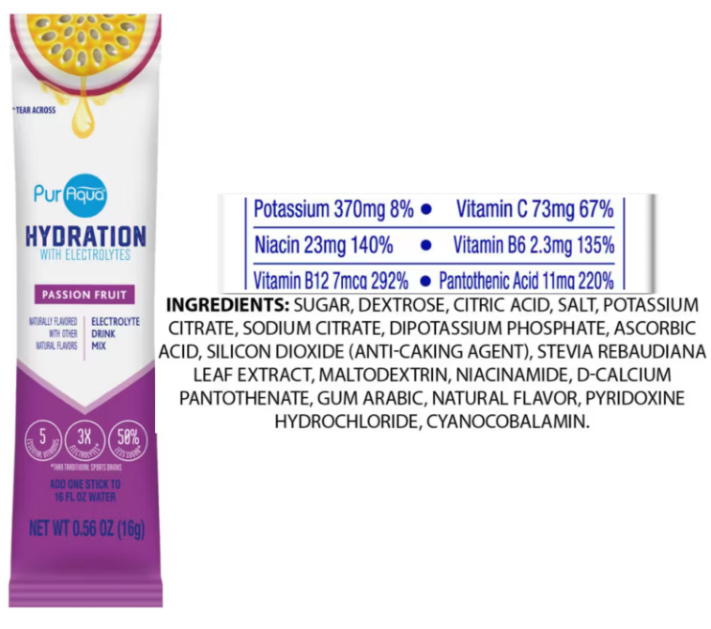 PurAqua Hydration Mix (Passion Fruit)